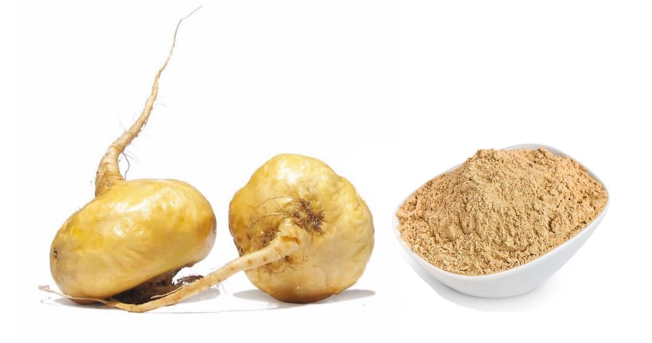 Semillas de amapola peruana como parte del producto.